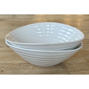Portmeirion Sophie Conran White Porcelain Cereal Bowls - Set of 2